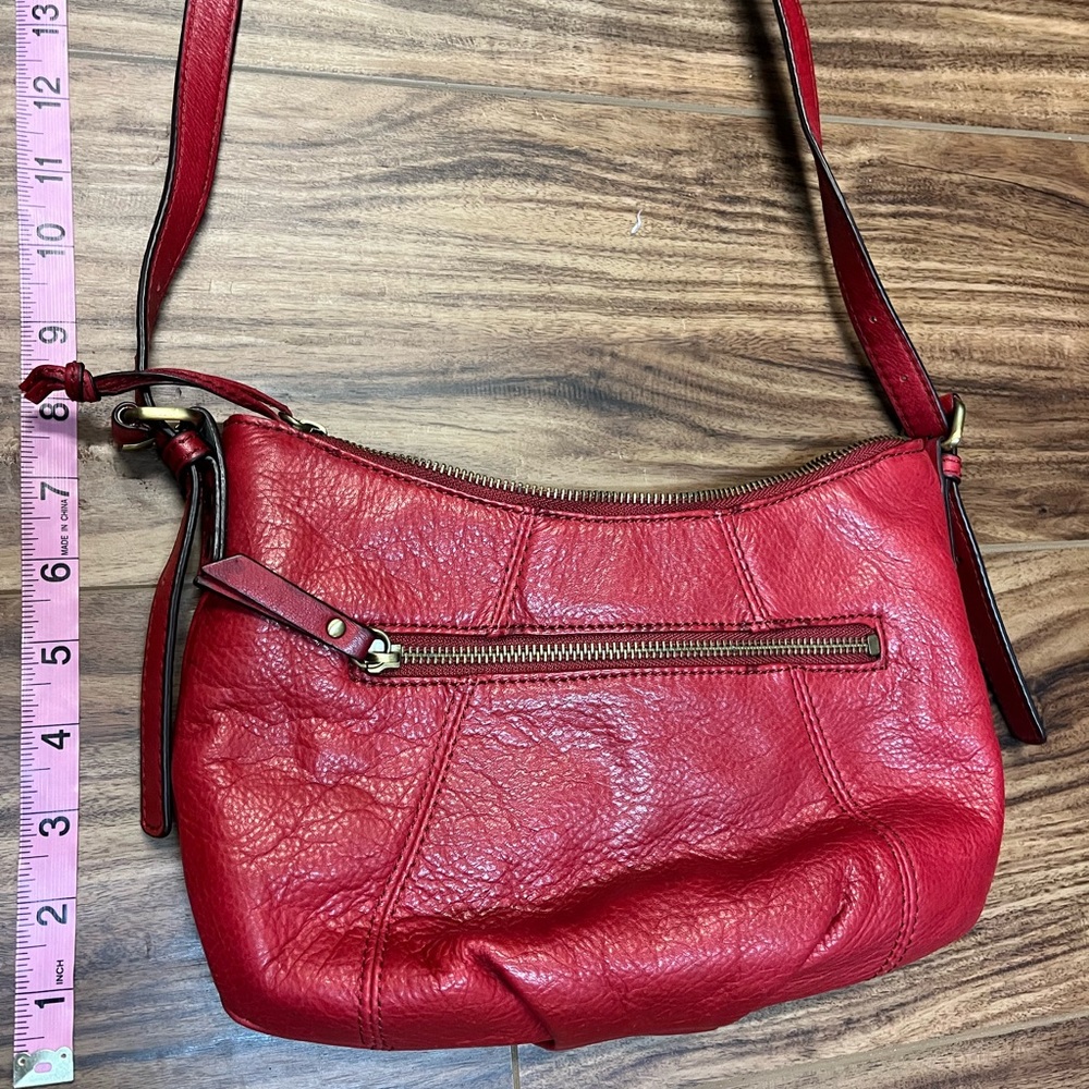 - Lucky red leather shoulder bag - Picture 3 of 8